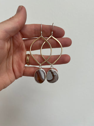 Venus Earrings- Great Lakes Agate