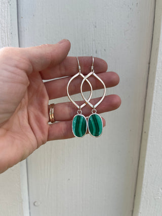Venus Earrings- Malachite