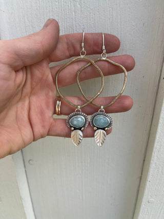 Rhode Hoops- Mother of Pearl + Aquamarine