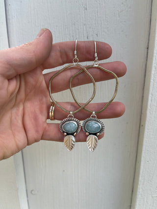 Rhode Hoops- Mother of Pearl + Aquamarine