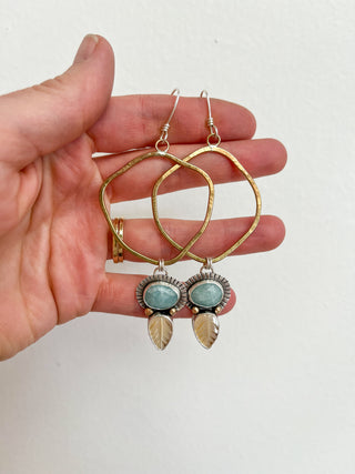 Rhode Hoops- Mother of Pearl + Aquamarine