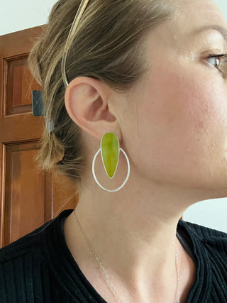 Rosalia Post Earrings- Vesuvianite