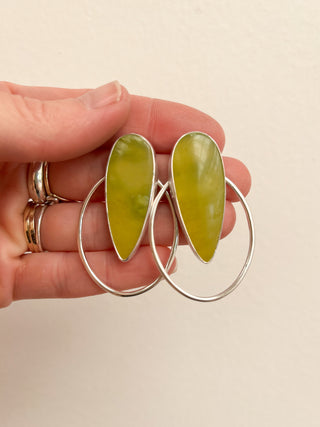 Rosalia Post Earrings- Vesuvianite