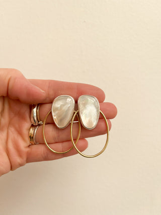 Rosalia Post Earrings- Mother of Pearl
