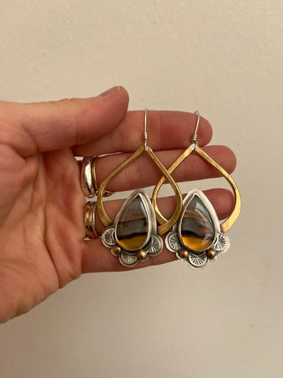 Fiora Earrings- Montana Agate