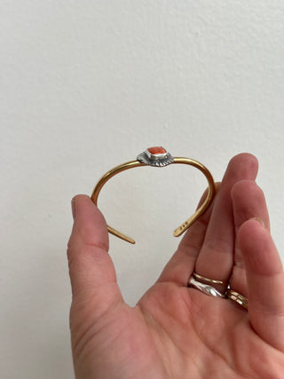 Little Stone Relic Cuff- Spiny Oyster Shell