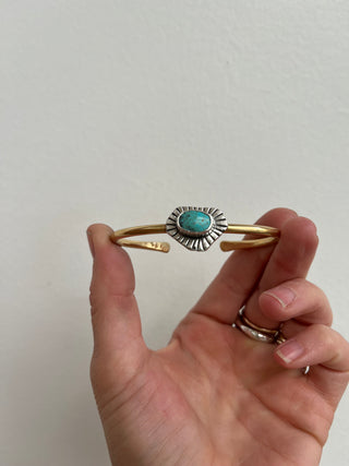 Little Stone Relic Cuff- Turquoise