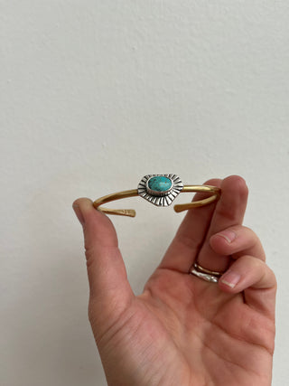 Little Stone Relic Cuff- Turquoise