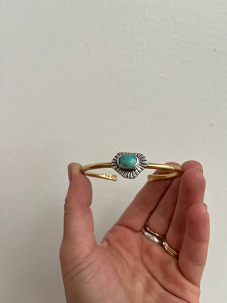 Little Stone Relic Cuff- Turquoise