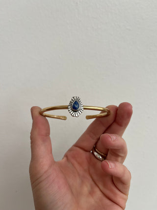Little Stone Relic Cuff- Lapis