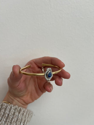 Little Stone Relic Cuff- Lapis