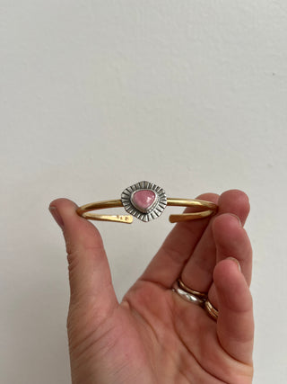 Little Stone Relic Cuff- Rhodochrosite