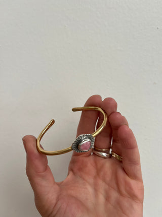 Little Stone Relic Cuff- Rhodochrosite