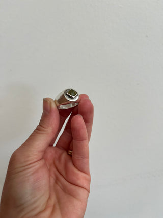 Round Signet- Vesuvianite Size 8.25