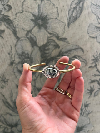 Relic Cuff- White Buffalo Turquoise (Medium)