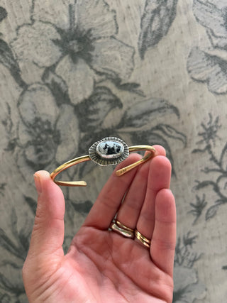 Relic Cuff- White Buffalo Turquoise (Medium)