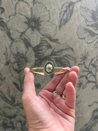 Relic Cuff- Palomino Variscite (Medium)