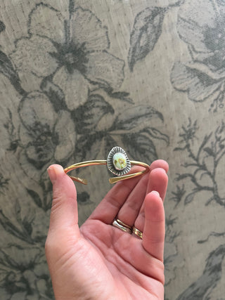 Relic Cuff- Palomino Variscite (Medium)