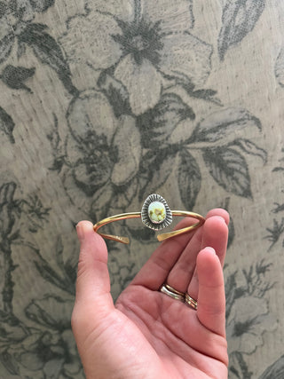 Relic Cuff- Palomino Variscite (Medium)
