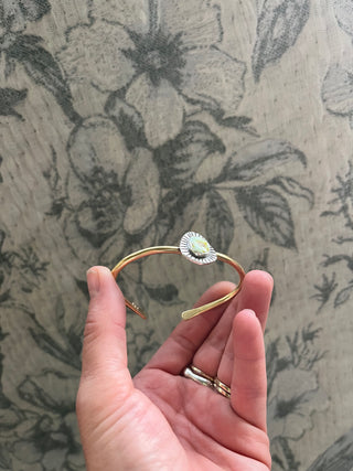Relic Cuff- Palomino Variscite (Medium)