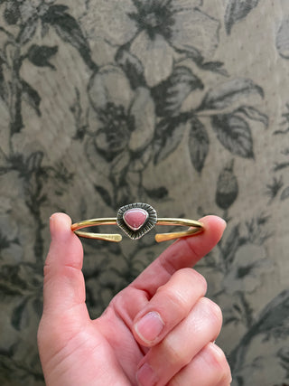 Relic Cuff- Rhodochrosite (Medium)
