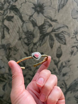 Relic Cuff- Rhodochrosite (Medium)