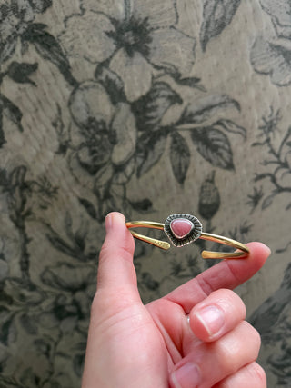 Relic Cuff- Rhodochrosite (Medium)