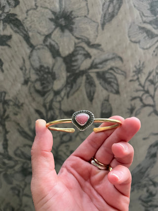 Relic Cuff- Rhodochrosite (Medium)