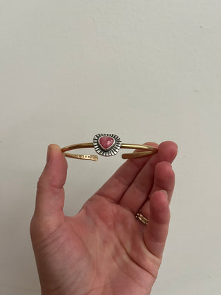 Relic Cuff- Rhodochrosite (Medium)