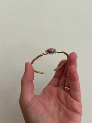 Relic Cuff- Rhodochrosite (Medium)