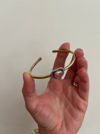 Relic Cuff- Rhodochrosite (Medium)
