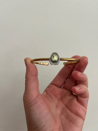 Relic Cuff- Palomino Variscite (Small)
