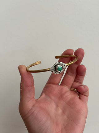 Relic Cuff- Green Turquoise (Medium)