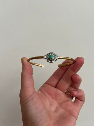 Relic Cuff- Green Turquoise (Medium)