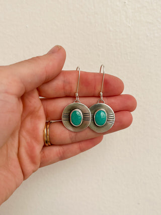 Coin Earrings- Turquoise