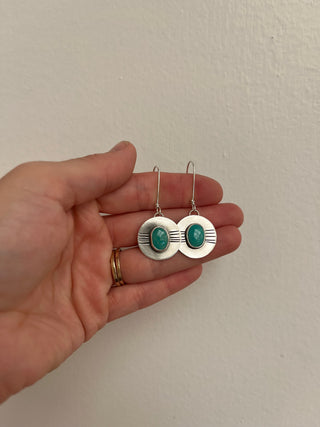Coin Earrings- Turquoise