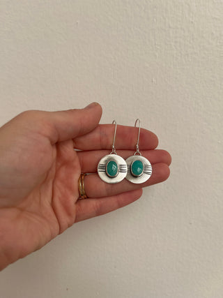 Coin Earrings- Turquoise