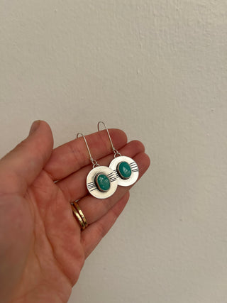 Coin Earrings- Turquoise