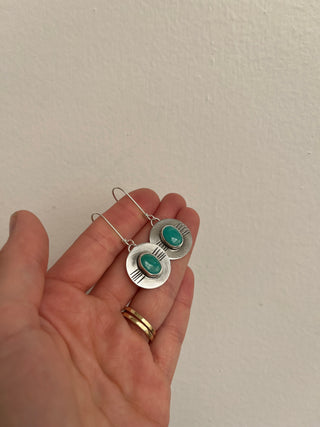 Coin Earrings- Turquoise