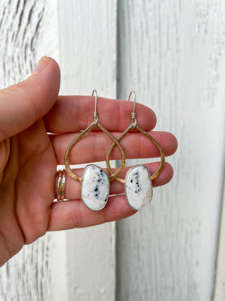 Rain Earrings- White Buffalo