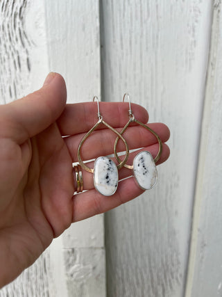 Rain Earrings- White Buffalo