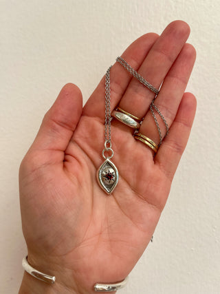 Starry Eyed Necklace- Garnet (Imperfect)