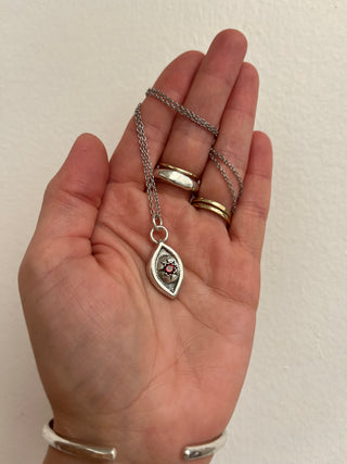 Starry Eyed Necklace- Garnet (Imperfect)