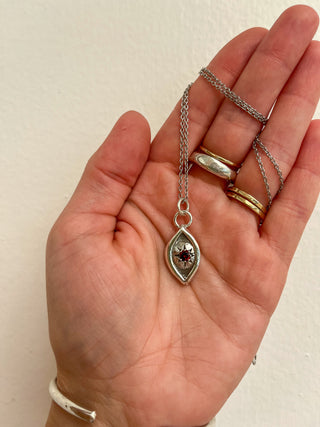 Starry Eyed Necklace- Garnet (Imperfect)