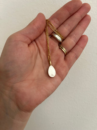Goldie Necklace- 14k Gold + Green Turquoise