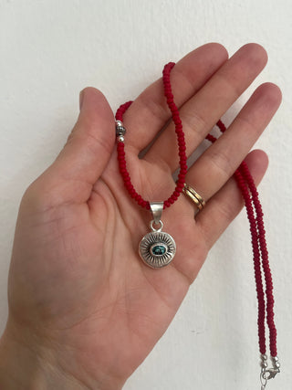 On Red Necklace- Pendant II