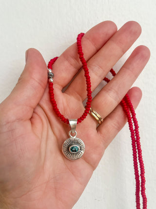 On Red Necklace- Pendant II