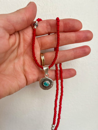 On Red Necklace- Pendant III