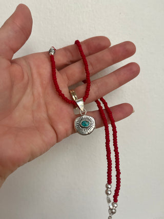 On Red Necklace- Pendant III