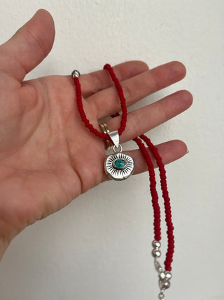 On Red Necklace- Pendant III